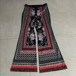 Jealous Tomato Black and Red Wide Leg Pants